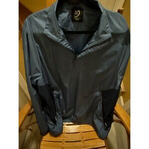 Zero Restriction Mens Blue Glen Plaid Quarter Zip Golf Windbreaker Jacket L